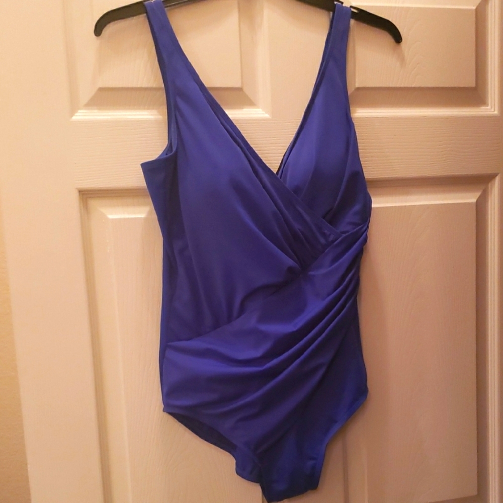 Elegant Blue One-Piece Swimsuit